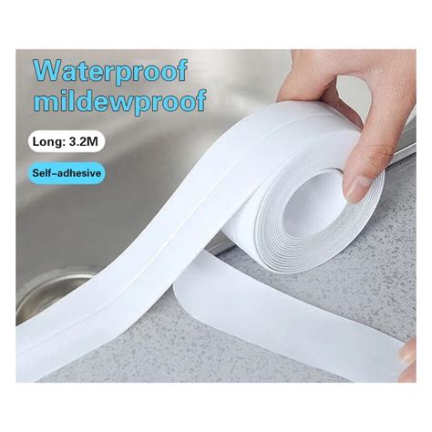 1PC 3 2Mx38mm Bathroom Shower Sink Bath Sealing Strip Tape White PVC