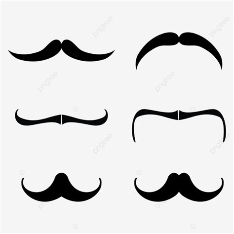 Traditional Mustache Style Collection Free Vector Clipart Mustache