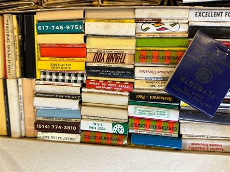 Vintage Matchbooks Collection Most Unused Advertising Bartkus Auctioneers