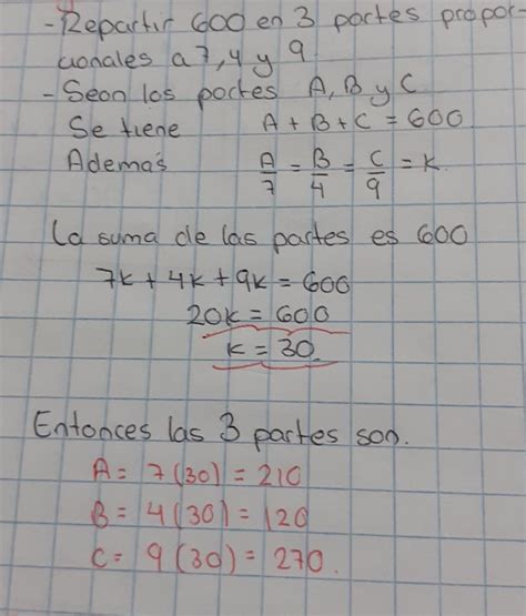 Repartir En Partes Que Sean Directamente Proporcionales A Los