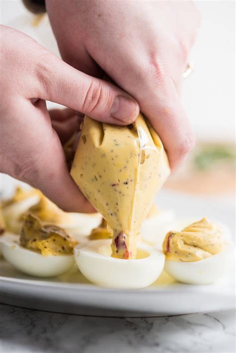 Red Pepper Chive Deviled Eggs The Sweetest Occasion