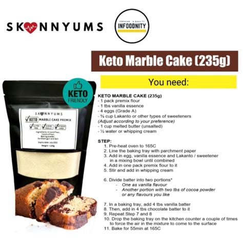 New Skinnyums Tepung Keto Premix Flour Bread Bun Almond Chocolate