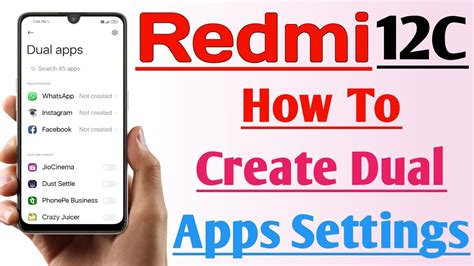 Redmi 12c How To Create Dual Apps Settings Youtube