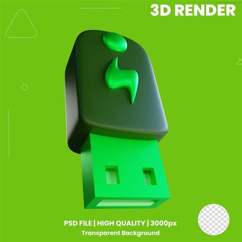 Premium Psd Usb Flash Drive 3d Icon