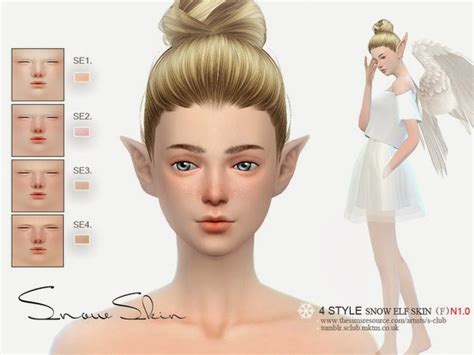 My Sims 4 Blog Snow Elf Skins By S Club