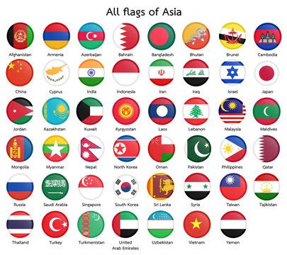 Middle East Flags With Names