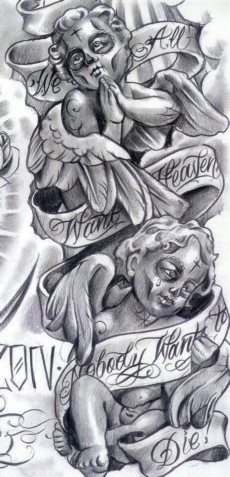 Chicano Tattoo Flash Art Sleeve