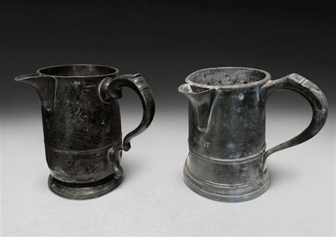 late  century pewter quart jug