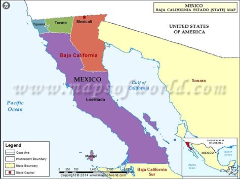 Map Of Baja California Mexico