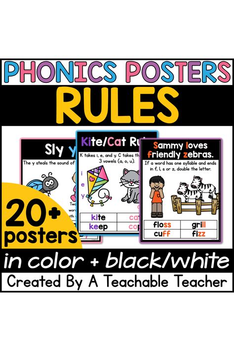 Phonics Rules Posters A Teachable Teacher