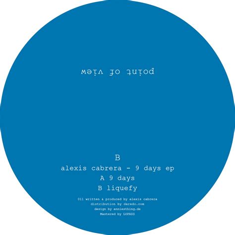 Alexis Cabrera - 9 Days EP [Point of View] • feeder.ro