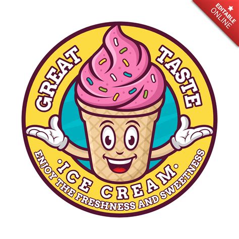 Ice Cream Logo Free Design Template