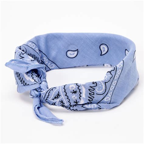 Light Blue Paisley Bandana Headwrap Claires Us