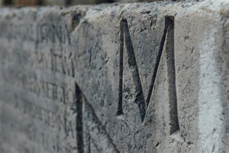 Roman Capital Letters on the Stone Stock Image - Image of beautiful ...