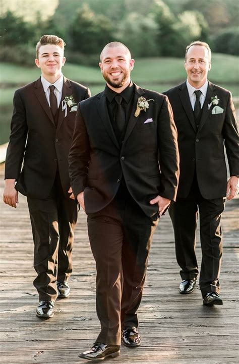 Groom In An All Black Wedding Suit Blackbeachweddingfavors Groom