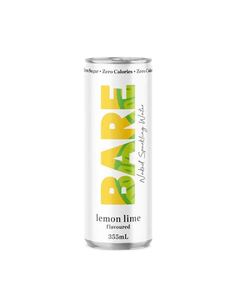 Bare Naked Sparkling Water Lemon Lime Ml X