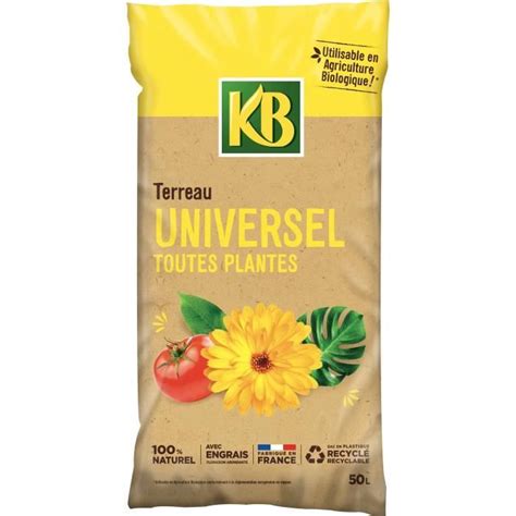 Kb Terreau Universel Toutes Plantes L Formule Enrichie En Engrais