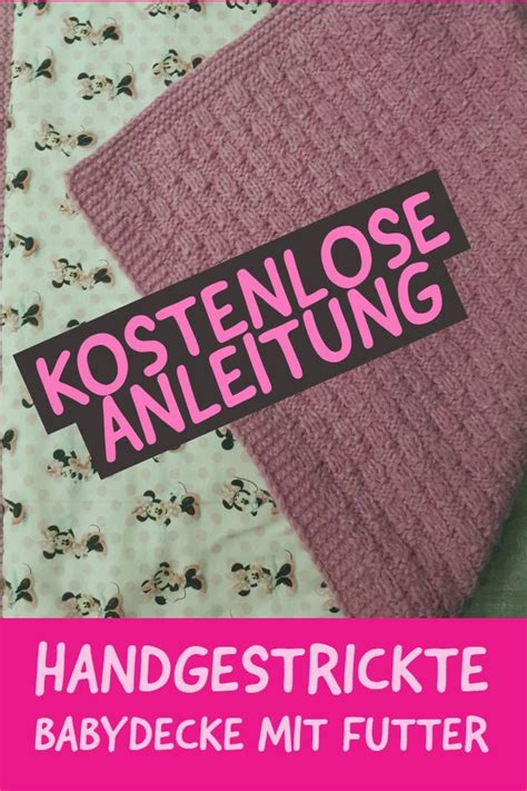 Handgestrickte Babydecke Aus Kuscheliger Wolle Babydecke Kostenlose