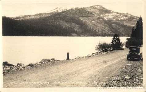 Donner Lake And Sp Snow Shed Truckee Ca Postcard