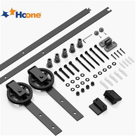 Hoone 6 6ft Swivel Barn Door Hanger Heavy Duty Industrial Synchronized Sliding Barn Door Rails