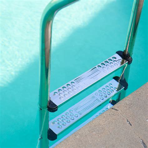 Xtremepowerus 3 Step Stainless Steel Swimming Pool Ladder For In Groun