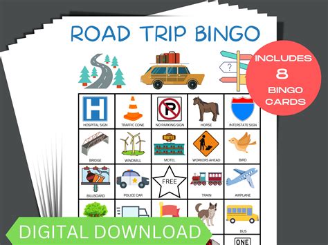 free printable road trip bingo 4
