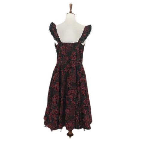 Hearts And Roses London Womens Black And Red Dress Depop