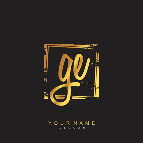 Initial Ge Monogram With Grunge Template Design 21798533 Vector Art At