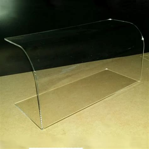 Curved Sneeze Guard Screen Clear Acrylic Perspex Food Cake Display