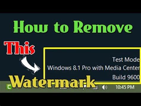 Remove Test Mode Windows Pro Build Watermark On Windows