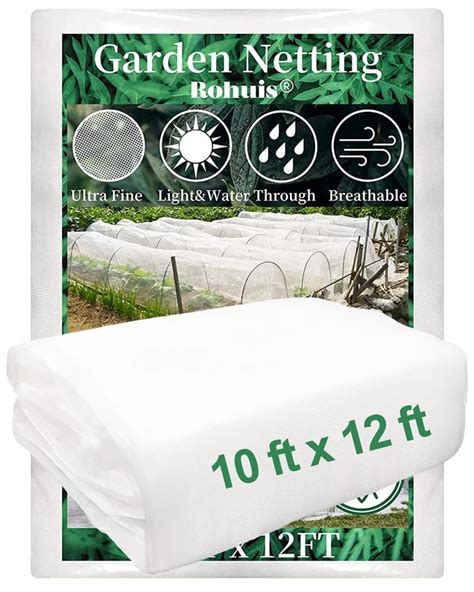 Garden Mosquito Netting for Patio, 10 ft x 12 ft Bird Bug Insect Netting Pest Barrier for Fruit ...