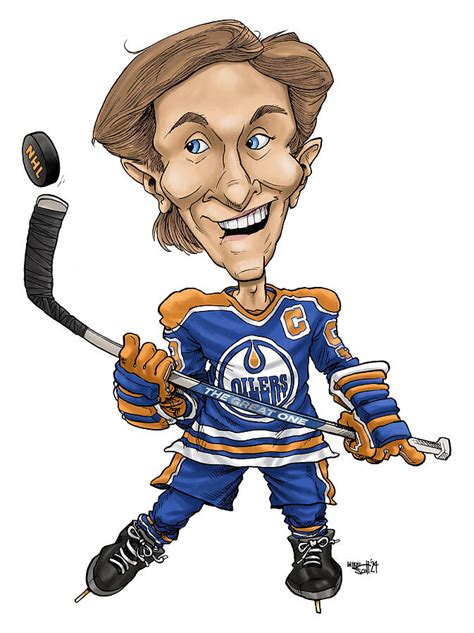 Wayne Gretzky In Color Drawing By Mike Scott Fine Art America