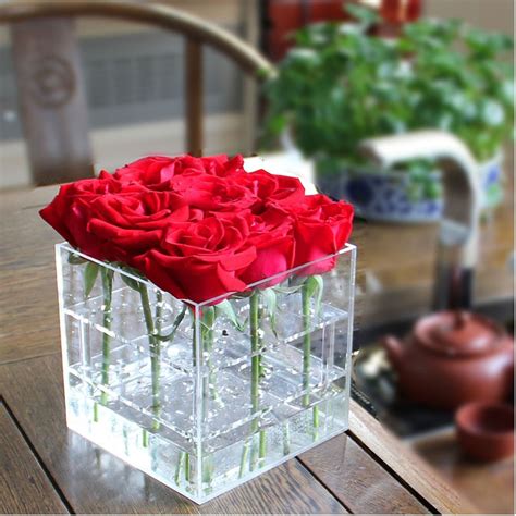 Acrylic Waterproof Flowers Display Box Clear Acrylic Gift Box - Buy ...