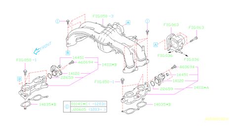 Subaru Impreza L Cvt Wd Premium Wagon Engine Intake Manifold