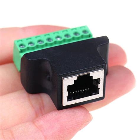 Купить RJ45 «мама» с винтовой клеммой, 8-контактный разъем, адаптер ...