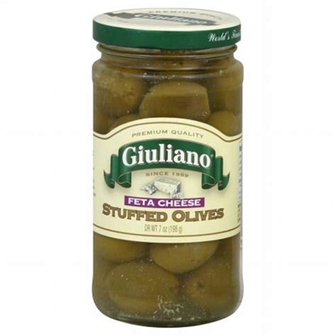 Giuliano Feta Cheese Stuffed Olives 6 5 Oz Pack Of 6 Walmart