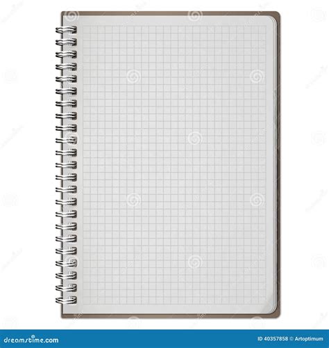 Cuaderno Espiral Realista En Blanco De La Libreta Aislado En Blanco