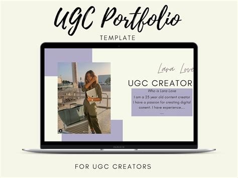 Ugc Creator Portfolio Template Customizable Canva Portfolio Template Etsy