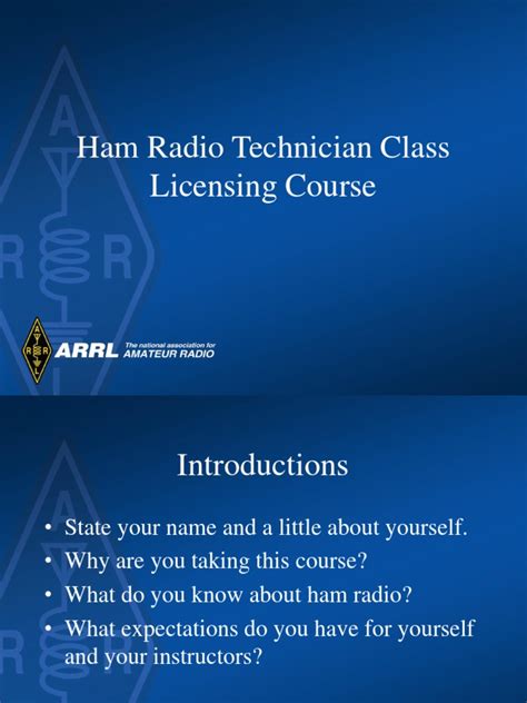 Ham Radio Technician Class Licensing Course Pdf Amateur Radio