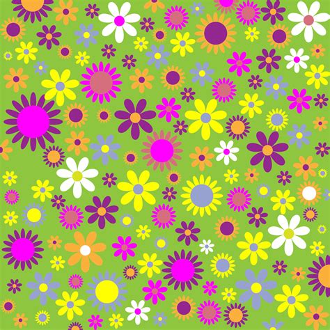 Clipart - Colorful Floral Pattern Background 6