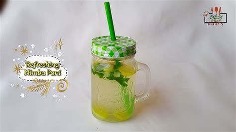 Instant Limu Pani Recipe Refreshing Mint Limu Pani Nimbo Pani