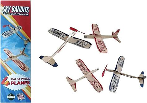 Balsa Wood Airplane Gliders And Propeller Plane Toys Set 2 Wooden Airplane Kits 2 Rubberband