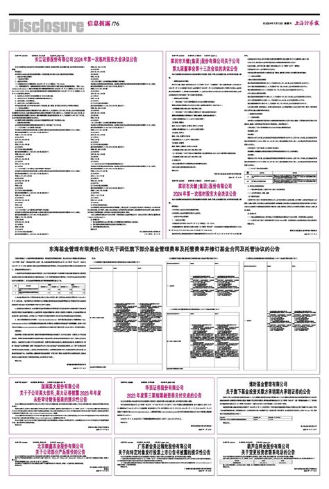 2024年01月13日 第76版：信息披露 上海证券报