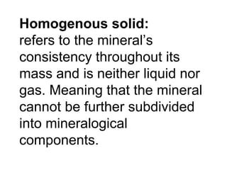 Introduction To Mineralogy The Basics Of Earth Science Ppt