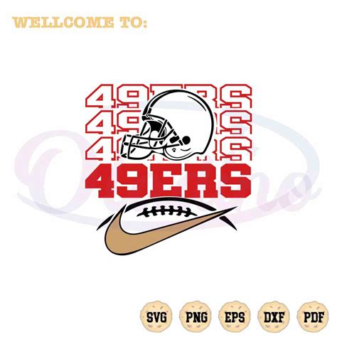 San Francisco 49ers SVG Logo Football For Team Cutting Files - Oladino