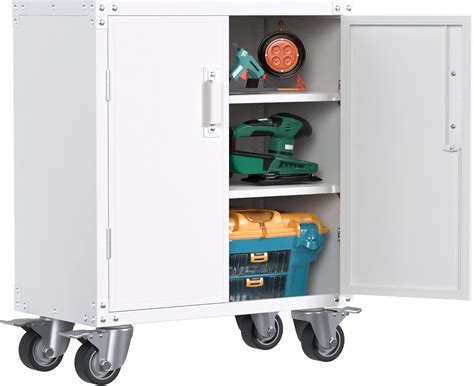 Amazon Aobabo Metal Storage Cabinet On Wheels Lockable Steel