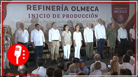 Claudia Sheinbaum encabeza el inicio de producción de la Refinería