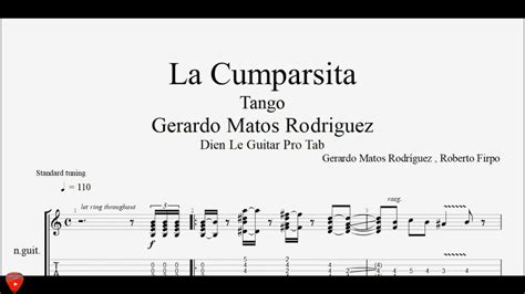 Tango La Cumparsita With Guitar FREE TABs Tutorial YouTube