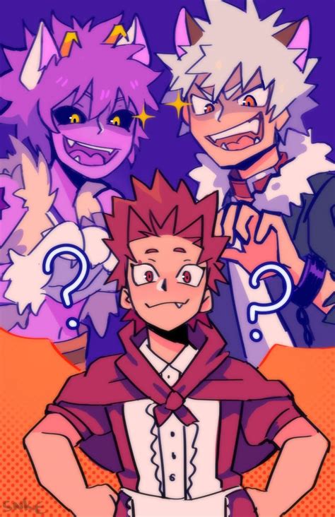 Eijiro Kirishima Mina Ashido And Katsuki Bakugo My Hero Academia