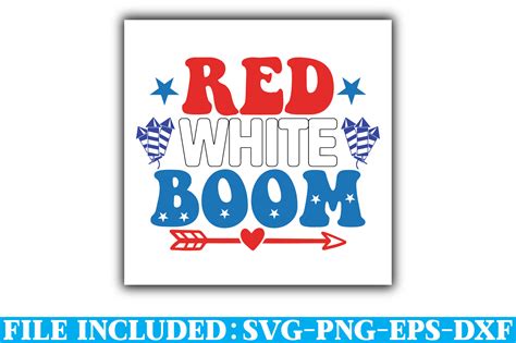 Red White Boom Graphic by Design Zone · Creative Fabrica